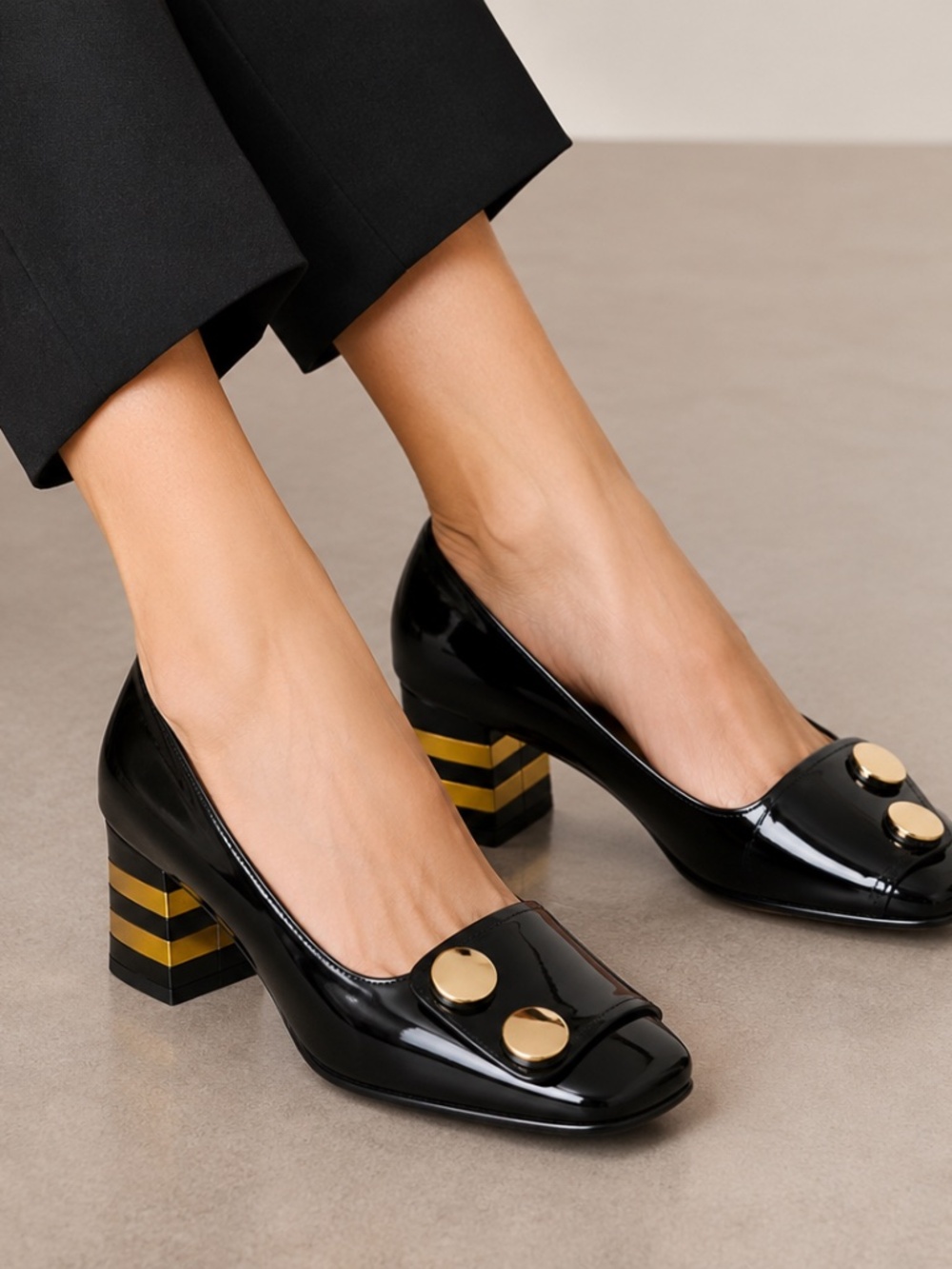 Marc by Marc Jacobs Black Patent Leather Pumps Women’s US 7.5 EU 37.5 Classic